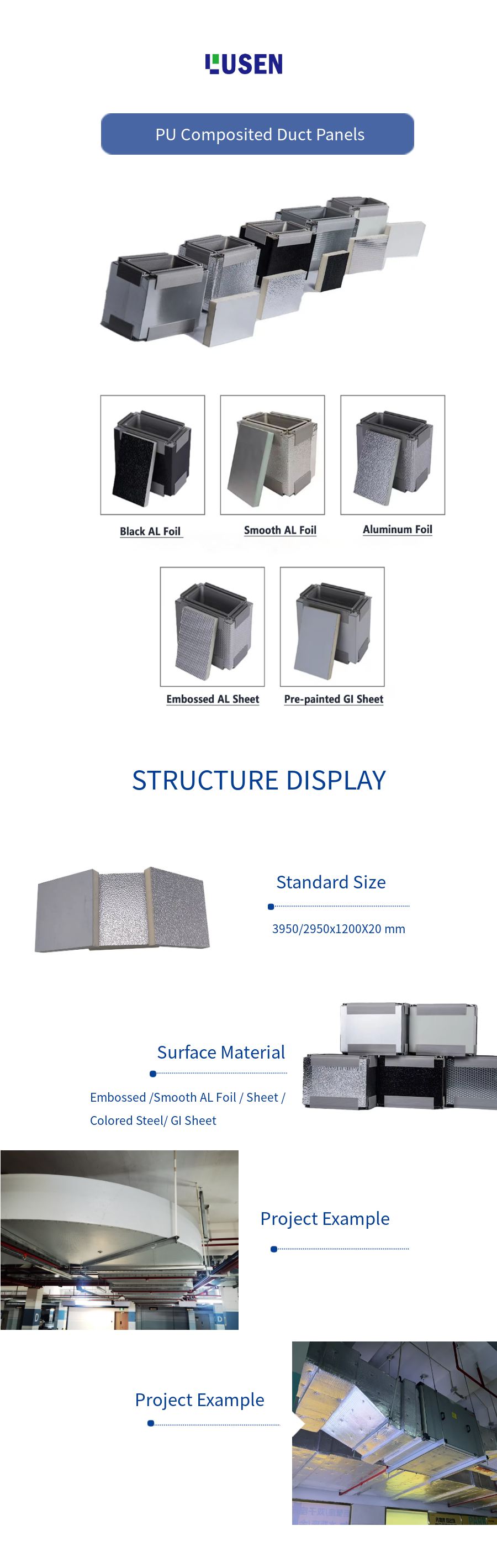 PU Foam Air Duct Panels